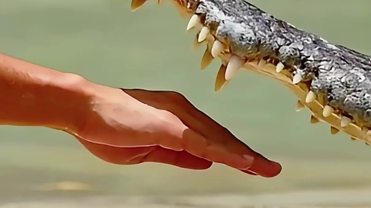 Man Dares to Put Hand in Crocodile's Mouth!