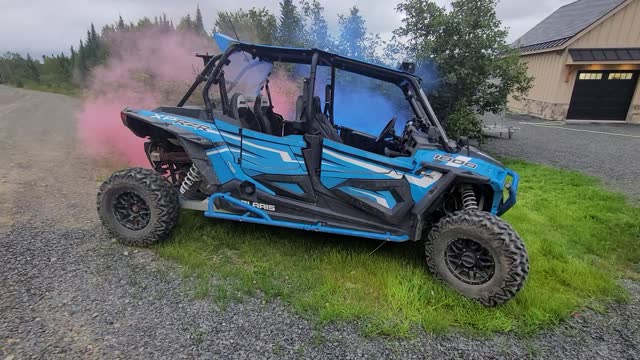 RZR blowing smoke