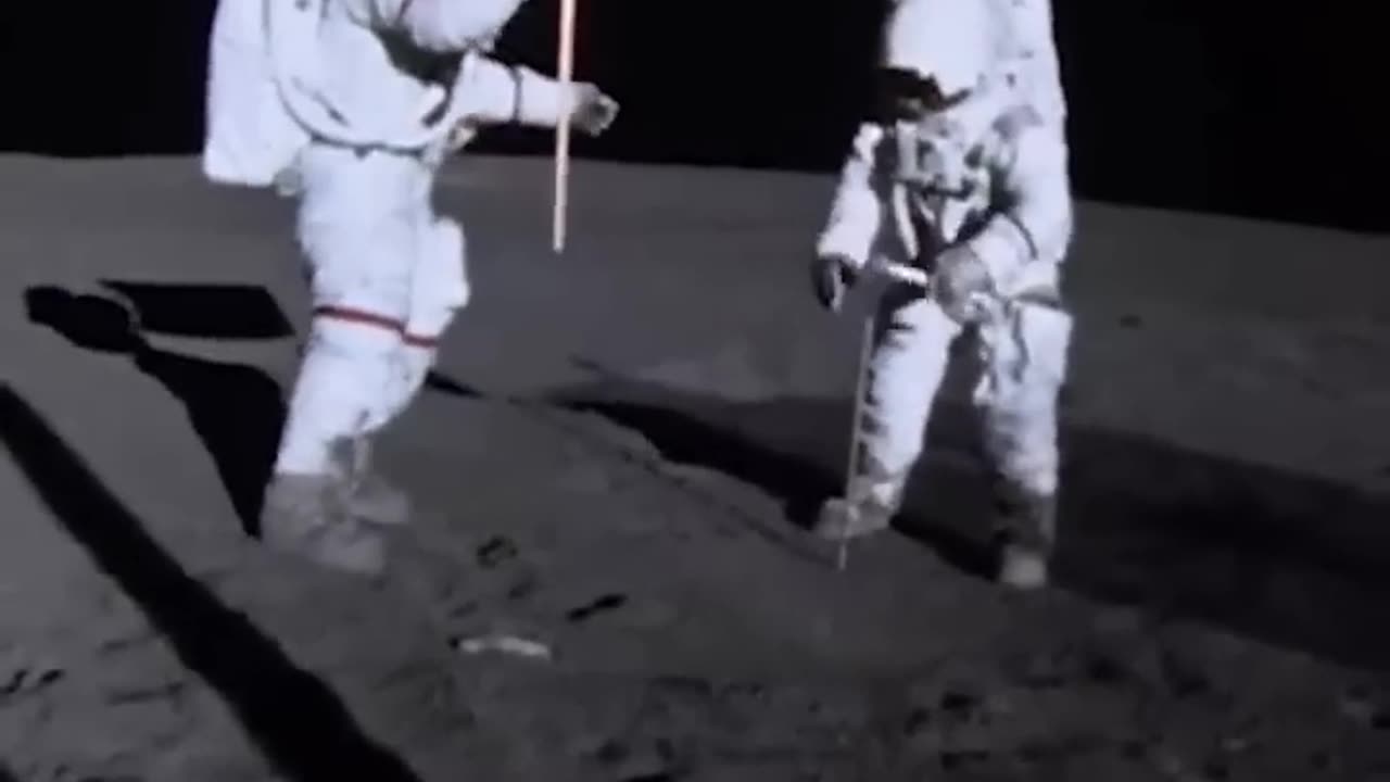 Neil Armstrong's moon landing video😇