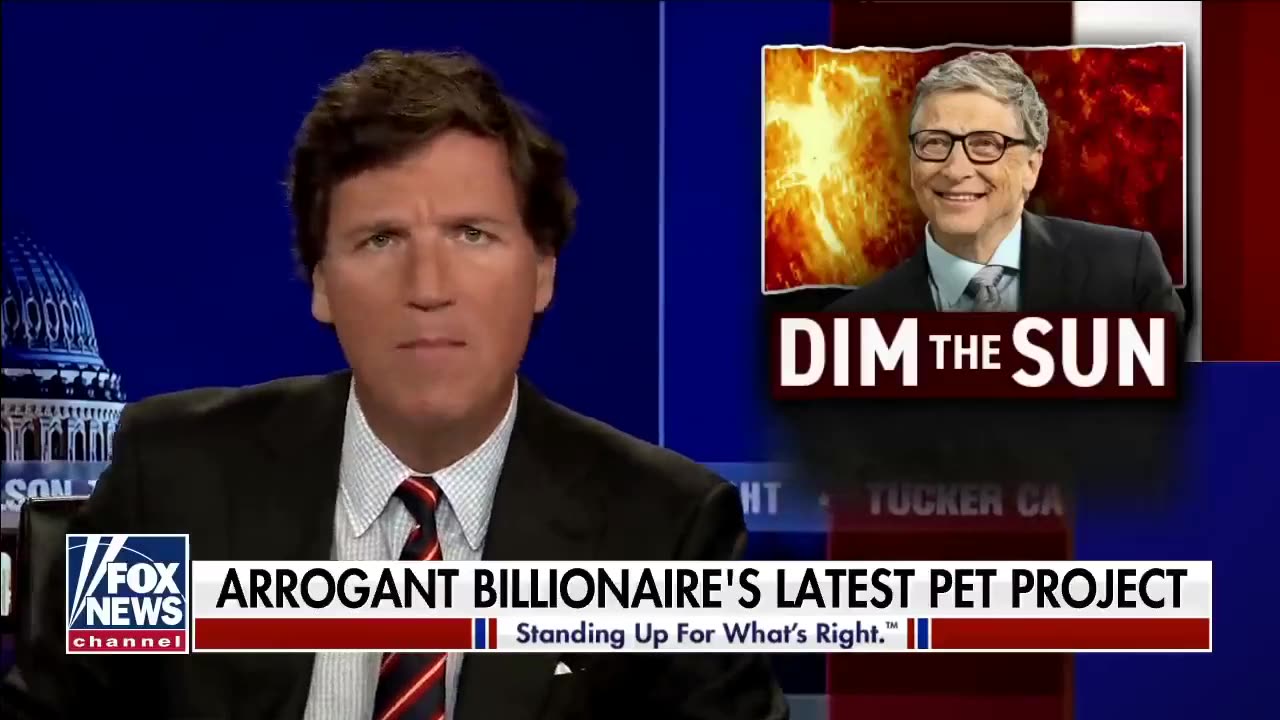 Tucker Carlson: ‘Dim The Sun’ experimental cloud seeding sponsored by Bill Gates