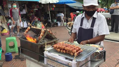 Freshly made street barbecue! Very tasty barbecue