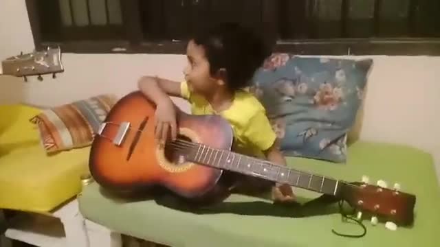 3 Year toddler singing with cute voice