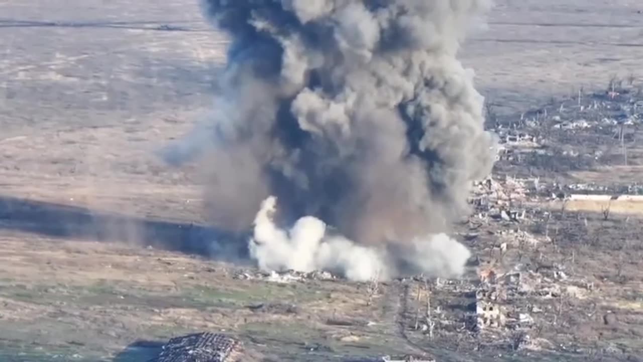 Direct Hit on a Russian Ammo Dump