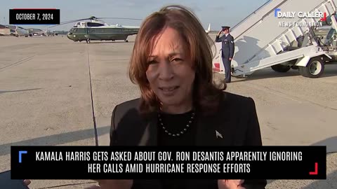 Kamala Harris Gets Asked About DeSantis Apparently Ignoring Her Calls Amid Hurricanes