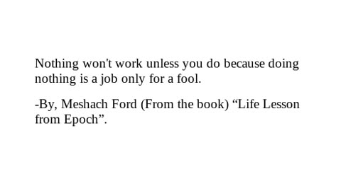 "Life Lesson from Epoch" Checkout Description