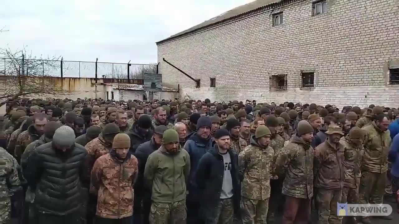 Ukrainian POWs in Donbass