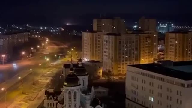 And this is how the sky looked over Kharkov an hour ago