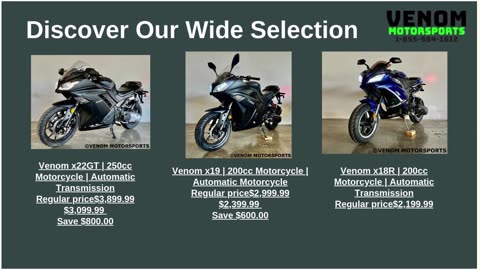 Discover High-Performance Automatic Sport Bikes at Venom Motorsports