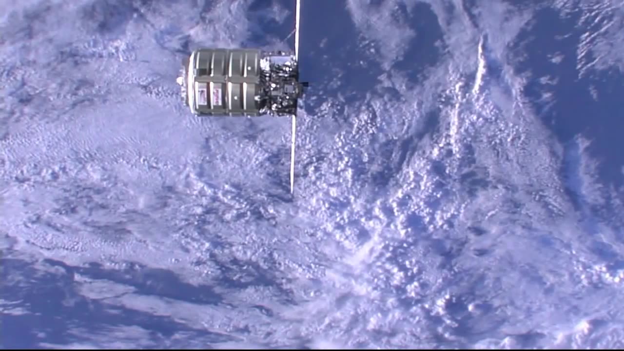 U.S. Cargo Ship Arrives And Grapples With The International Space Station