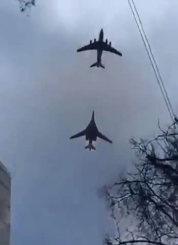 Russia attacked Ukraine. Russian airforce inside Ukrainian air space.