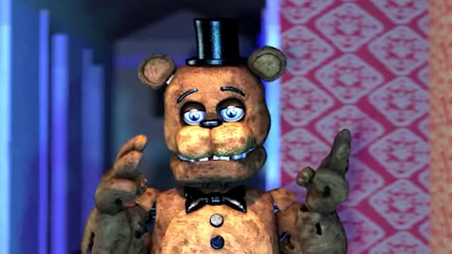 Is anyone hidden behind Freddy? 😲🐻 #FNAF