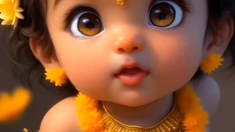 Cute baby Krishna