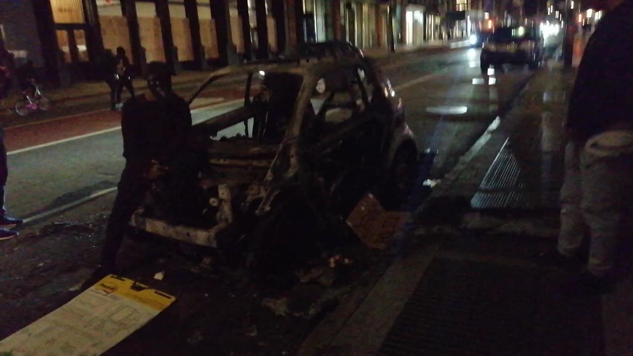 Cop Car Set On Fire