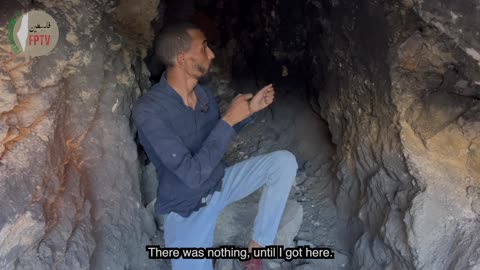 (EXCLUSIVE) Palestinian civilian used as a human shield in Jenin cave, Sep 7, 2024.