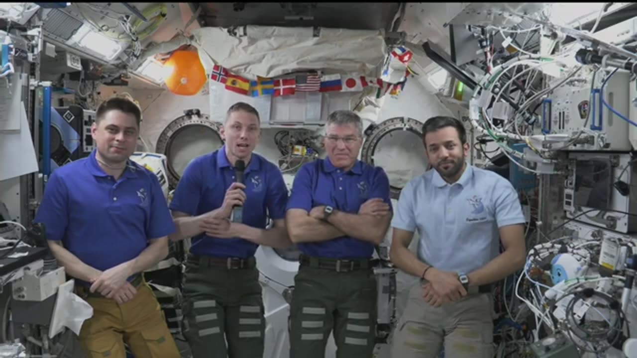 Expedition 69 NASA's SpaceX Crew-6 Talks with Media Before Station Departure Aug. 2..