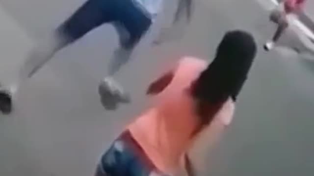 Young girl saved at the last moment