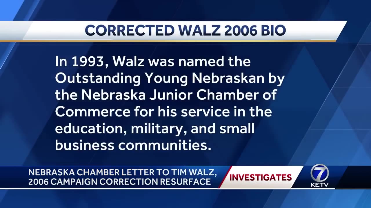 🚨 Tim Walz Nebraska Chamber letter