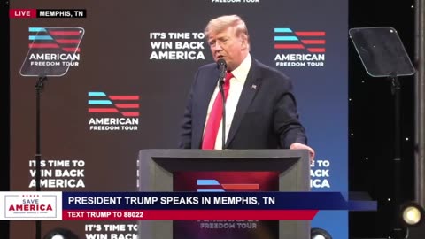 President Donald J. Trump in Memphis, Tennessee