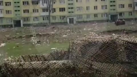 Two abandoned tanks of UAF at once in one of the yards of Bakhmut.