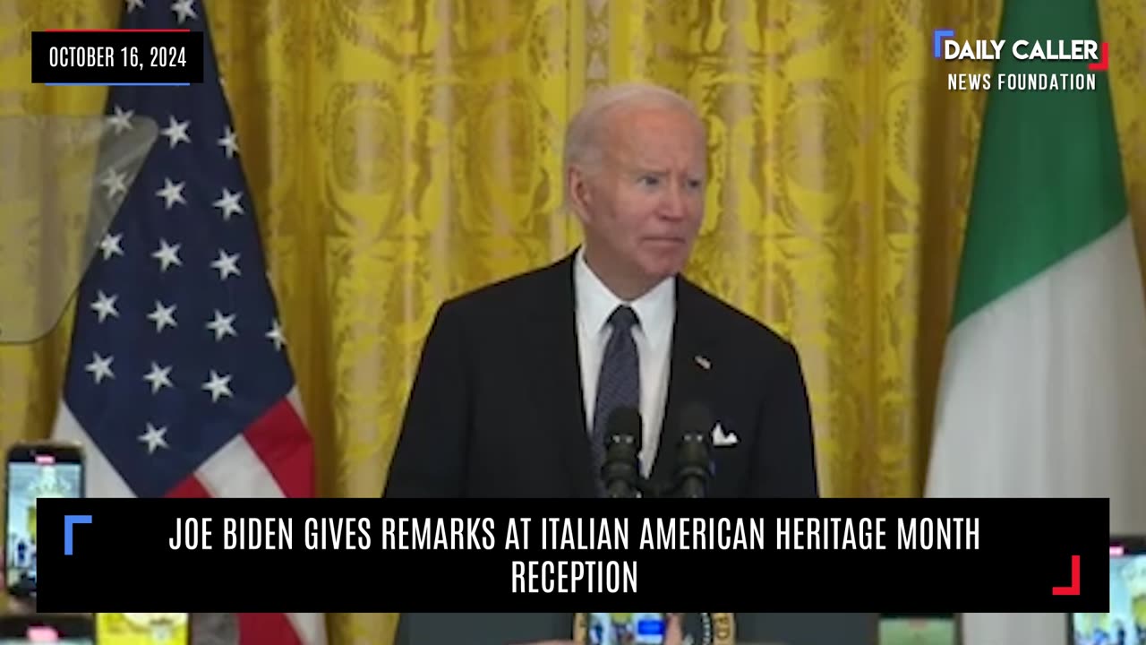 Joe Biden Gives Remarks At Italian American Heritage Month Reception