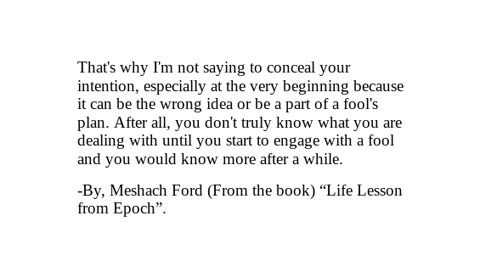 "Life Lesson from Epoch" -Checkout Description