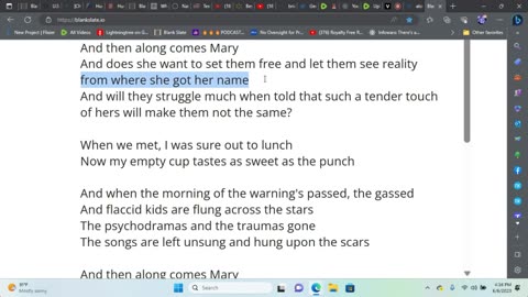 AL0NG C0MES MARY