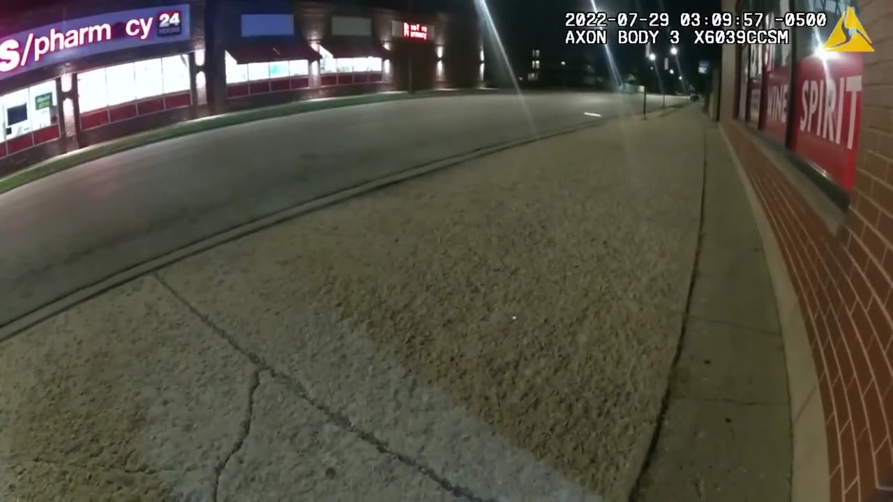 Police Getting Dinner Interrupted by Gun Wielding Drag Racer