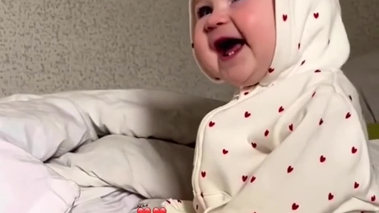 Baby laughing