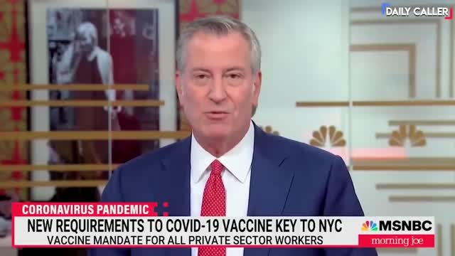 Bill De Blasio Believes Threatening Your Paycheck For A Vaccine Isn't Good Enough