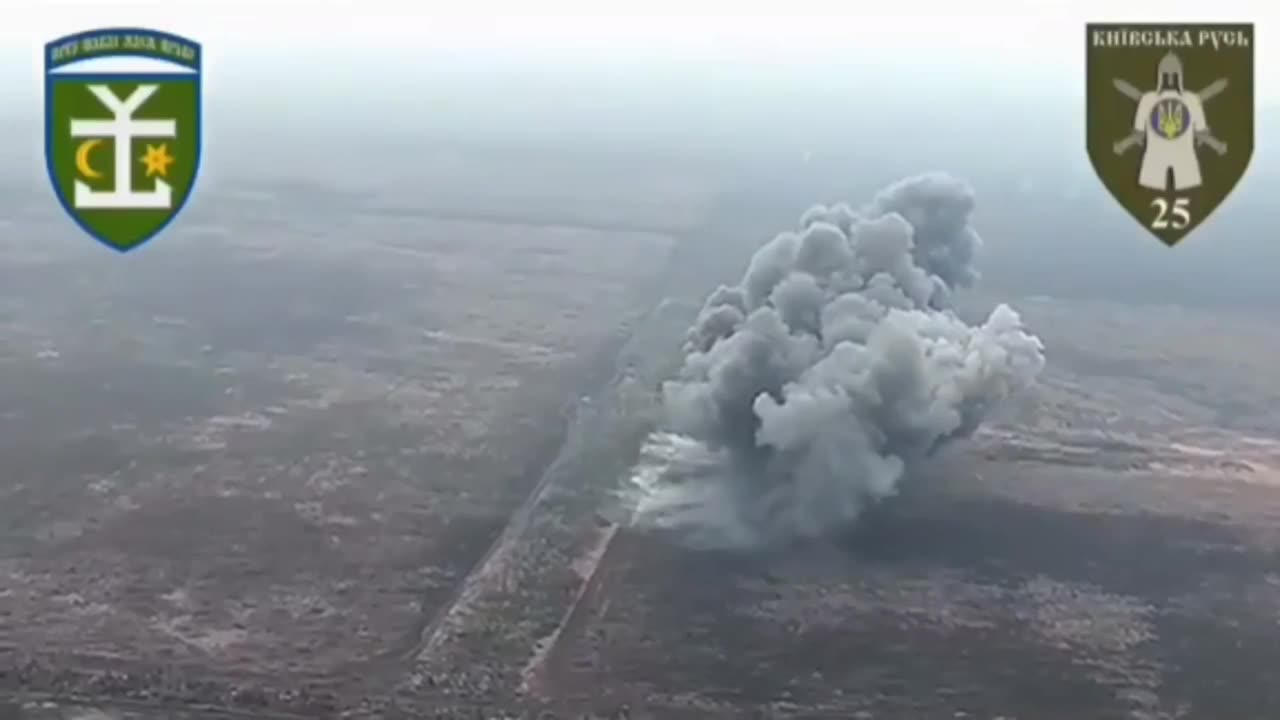 INSANE Detonation and Shockwave When Russian Landmine Stash Explodes