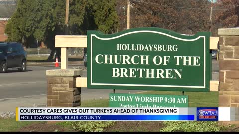 Courtesy Cares, The American Rescue Workers hand out turkeys ahead of Thanksgiving