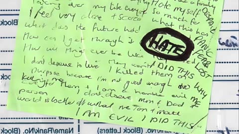 The post it note isn't necessarily an admission of guilt but could be just Borderline Self-Loathing (Died in her care, so doesn't feel worthy)