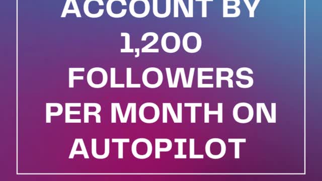 HOW TO GROW YOUR INSTAGRAM ACCOUNT ON AUTOPILOT (1,200 follower per month!) #Shorts