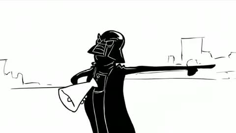 Three Russian Bogaturs & Asteroid (animation)