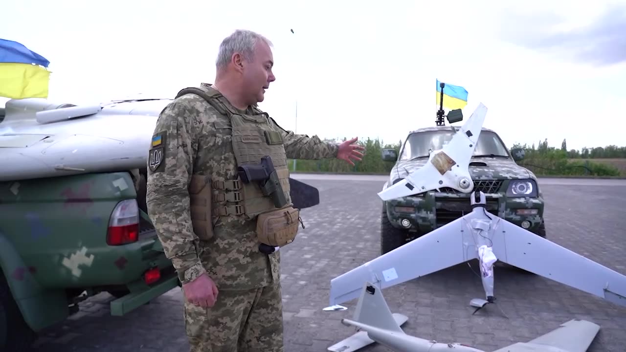 Ukrainian AAA Unit Shows Off the Russian Drones Shot Down