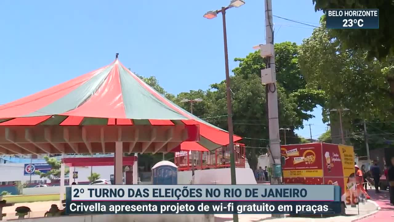 Crivella apresenta projeto de wi-fi gratuito em praças no RJ | SBT Brasil (27/11/20)