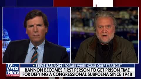 Steve Bannon sentenced to 4 mos Tucker Carlson Interview 10-21-22