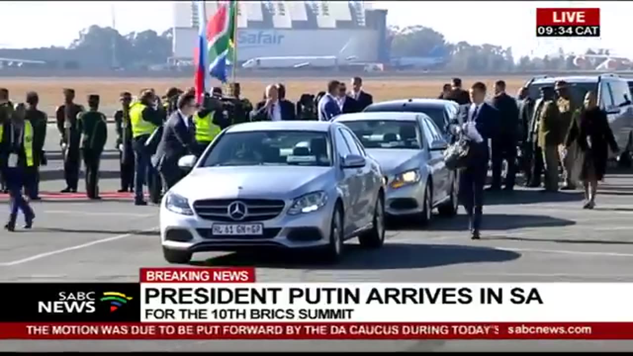 WHEN PUTIN LANDED IN SOUTH AFRICA