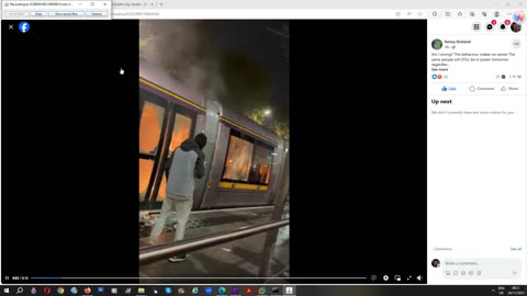 Dublin Riots - Luas on fire 23-11-23