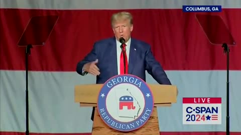 "I will never yield.": Donald Trump in Georgia