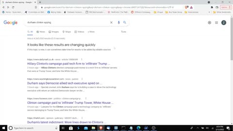 BIG TECH Google manipulates DURHAM CLINTON probe search results