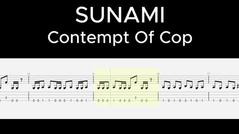 SUNAMI - Contempt Of Cop [ bass tab and song ]