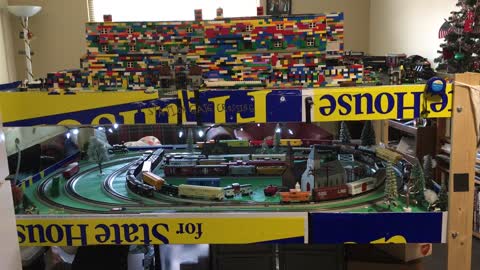 Soo Line Diesel Locomotive 207, Pennsylvania Steam Locomotive 1361 with Lego Train