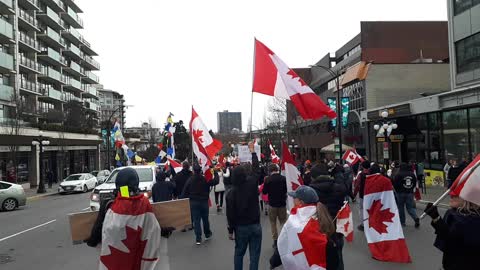 Victoria BC protest Feb 19, 2022