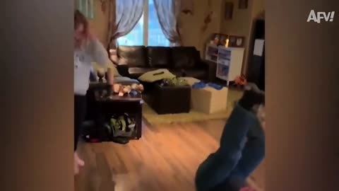 My knee hurts from the fall