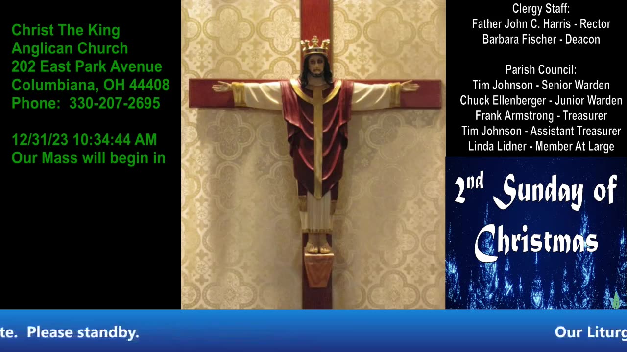 Holy Mass at Christ the King Anglican Church 12-31-2023