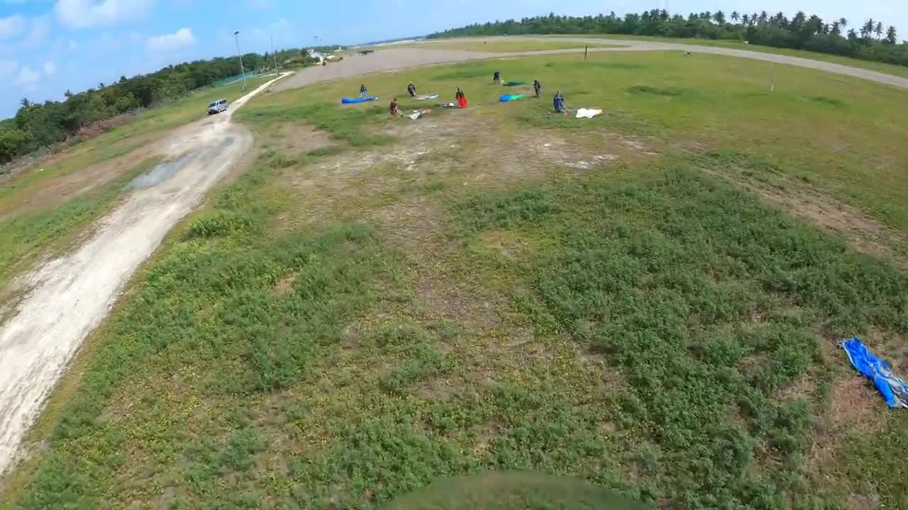 Wingsuit Flying over the Maldives Islands