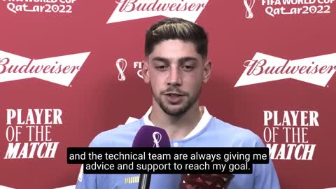 Uruguay v Korea Republic _ @budweiser Player of the Match - Federico Valverde _ #FIFAWorldCup