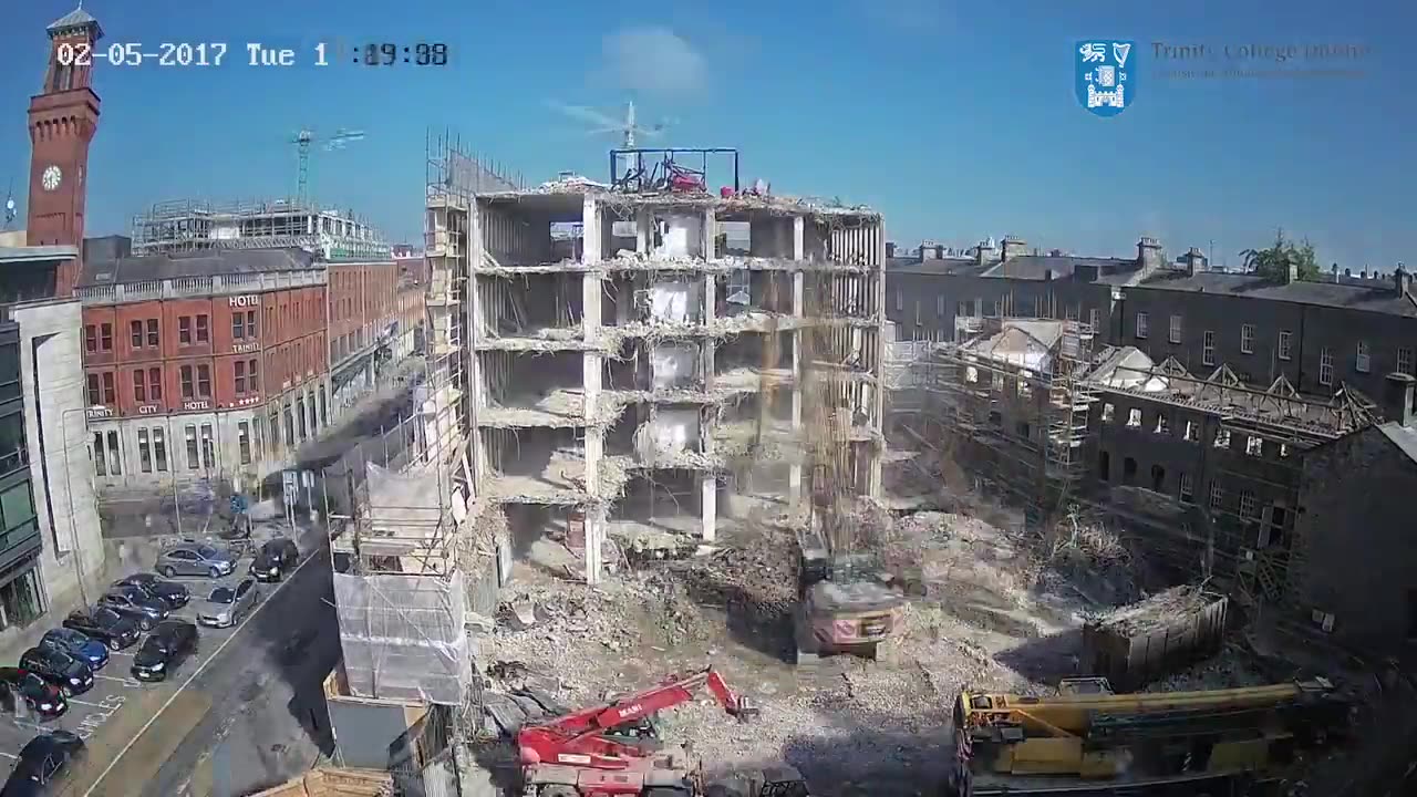 demolition phase of the @tcddublin Oisín House