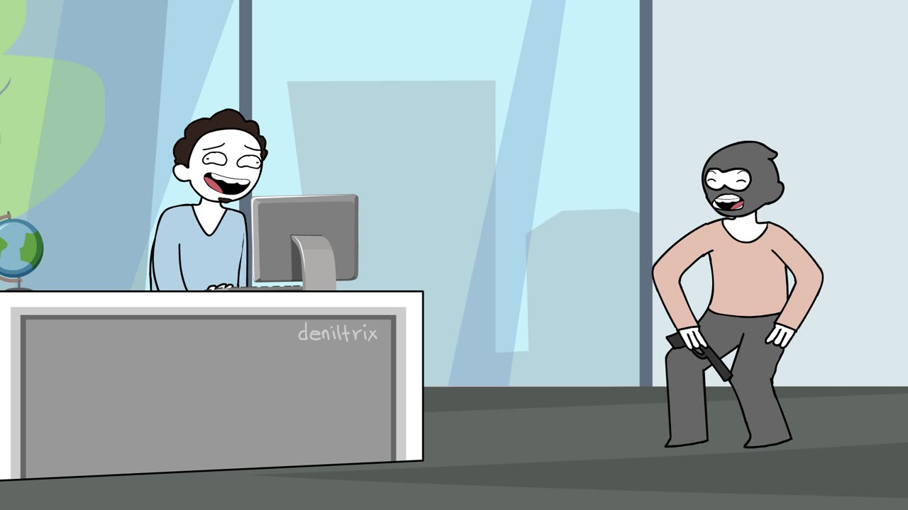 Bank robbery animation